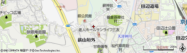 京都府京田辺市薪山垣外周辺の地図