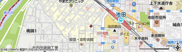 大阪建設労働組合池田支部周辺の地図