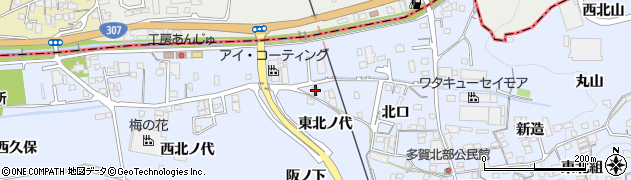 京都府綴喜郡井手町多賀北口45周辺の地図