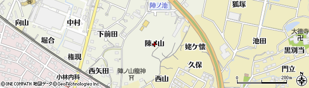 愛知県蒲郡市豊岡町（陳ノ山）周辺の地図