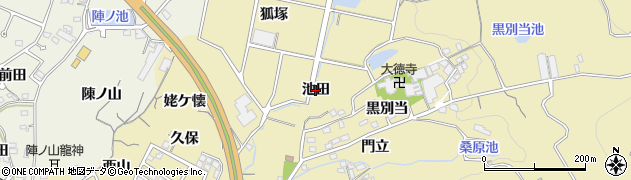 愛知県蒲郡市三谷町（池田）周辺の地図