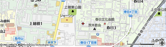 ユニハイム茨木春日周辺の地図