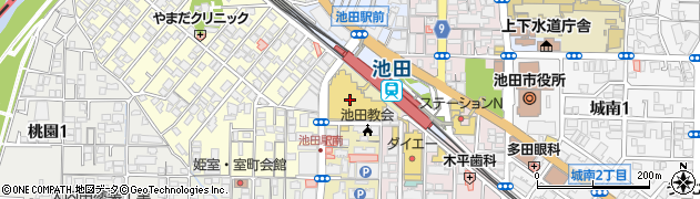 池田市立図書館周辺の地図