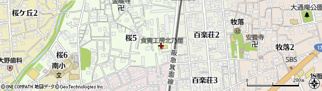 大阪府箕面市桜5丁目13周辺の地図