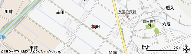 愛知県西尾市吉良町友国（桜田）周辺の地図