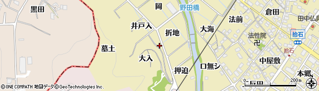 愛知県蒲郡市拾石町（西ケ丘）周辺の地図