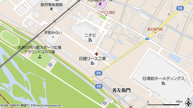 〒426-0053 静岡県藤枝市善左衛門の地図