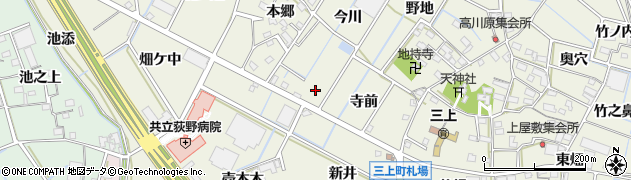愛知県豊川市三上町今川周辺の地図