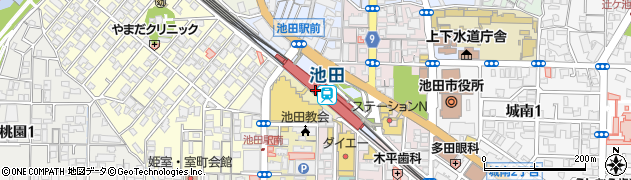 大阪府池田市栄町1周辺の地図