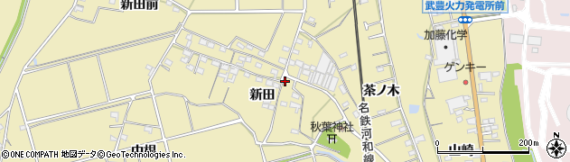 愛知県武豊町（知多郡）冨貴（新田）周辺の地図