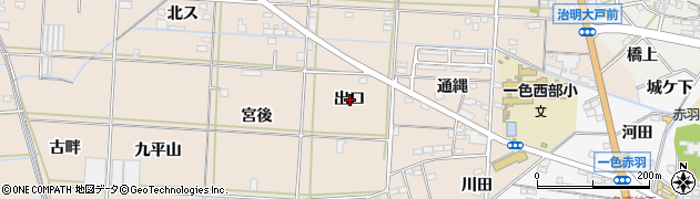 愛知県西尾市一色町治明出口周辺の地図