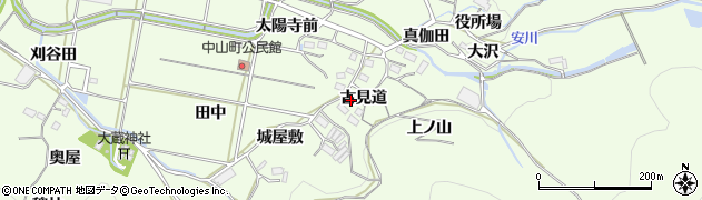愛知県豊橋市石巻中山町（古見道）周辺の地図