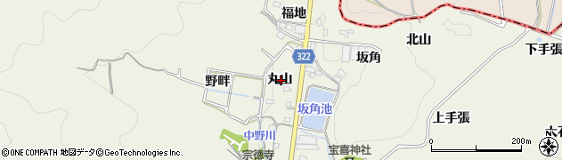 愛知県蒲郡市一色町丸山周辺の地図