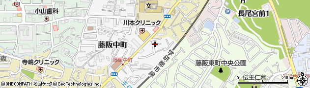 大阪府枚方市藤阪中町10-14周辺の地図