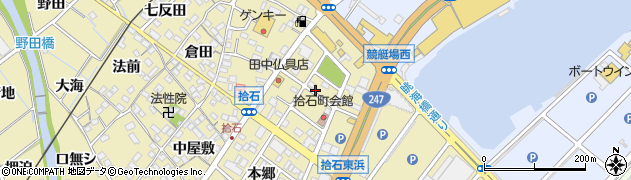 愛知県蒲郡市拾石町（塩浜）周辺の地図
