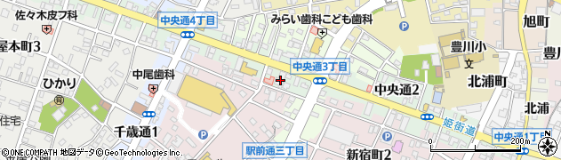 豊橋信用金庫豊川支店周辺の地図