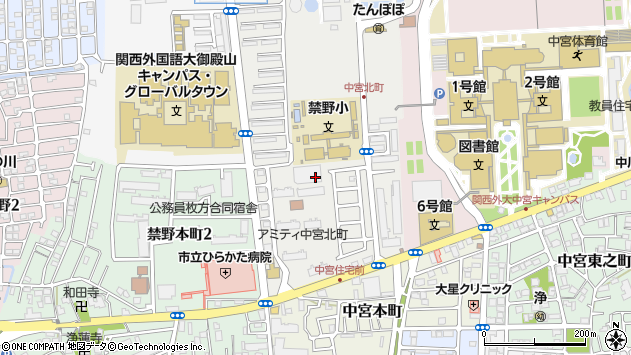 〒573-1194 大阪府枚方市中宮北町の地図