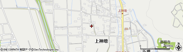 静岡県磐田市上神増周辺の地図