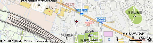 兵庫県姫路市御国野町国分寺127周辺の地図