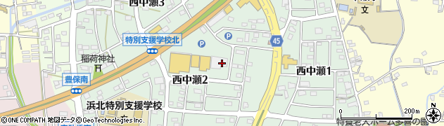 静岡県浜松市浜名区西中瀬周辺の地図