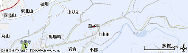 京都府井手町（綴喜郡）多賀（墓ノ平）周辺の地図