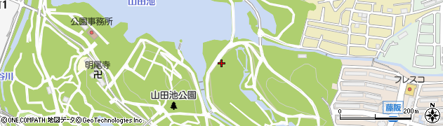 大阪府枚方市山田池公園周辺の地図