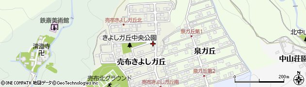 兵庫県宝塚市売布きよしガ丘周辺の地図