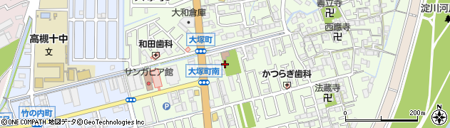 大阪府高槻市大塚町周辺の地図