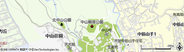 中山観音公園周辺の地図