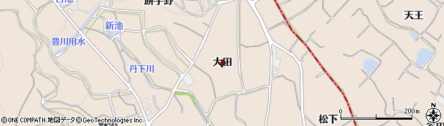 愛知県蒲郡市大塚町（大田）周辺の地図
