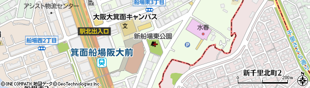 新船場東公園周辺の地図
