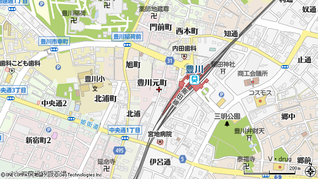 〒442-0035 愛知県豊川市豊川元町の地図