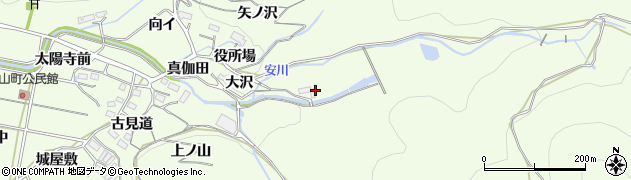 愛知県豊橋市石巻中山町（大沢）周辺の地図