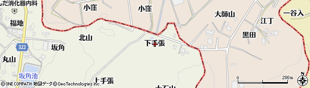 愛知県蒲郡市一色町下手張周辺の地図