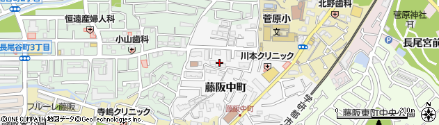 大阪府枚方市藤阪中町22周辺の地図