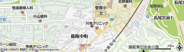 大阪府枚方市藤阪中町24-28周辺の地図