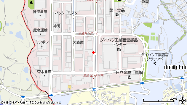 〒651-1431 兵庫県西宮市山口町阪神流通センターの地図