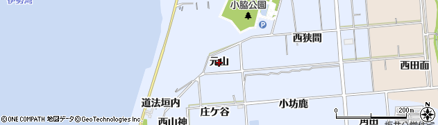 愛知県常滑市坂井（元山）周辺の地図