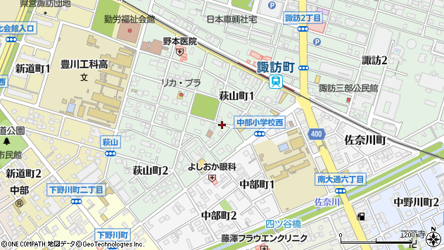 〒442-0879 愛知県豊川市萩山町の地図