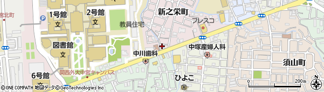 大阪府枚方市新之栄町2周辺の地図