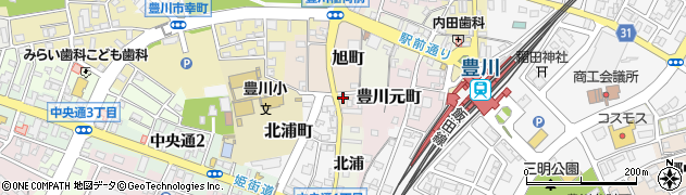 愛知県豊川市旭町47周辺の地図