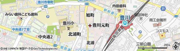 愛知県豊川市旭町48周辺の地図