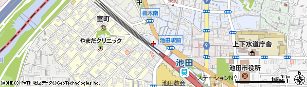 大阪府池田市栄町2周辺の地図