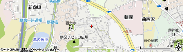 京都府京田辺市薪里ノ内23周辺の地図