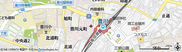ミスマル塾ココゼミ　豊川駅前校周辺の地図