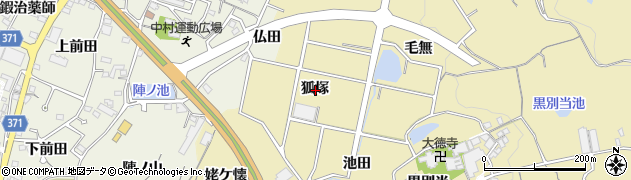 愛知県蒲郡市三谷町狐塚周辺の地図
