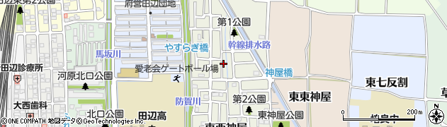 京都府京田辺市東西神屋周辺の地図