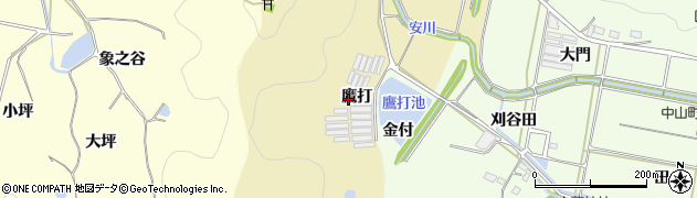 愛知県豊橋市石巻萩平町（鷹打）周辺の地図