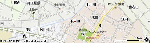 愛知県西尾市一色町味浜（下川田）周辺の地図