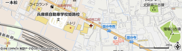 タイヤセレクト姫路周辺の地図